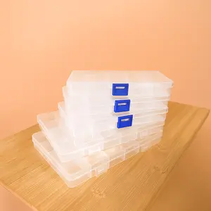 Clear Jewelry Bead Storage Organizer Set (5 Boxes, 15 & 24 Grids)