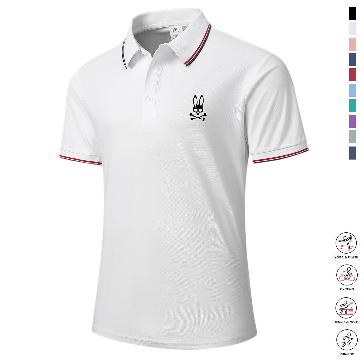 Men’s casual short-sleeve polo shirt set, 4 pieces, mixed colors; printed polo shirts, breathable and cool, suitable for all seasons—an ideal choice for holiday gifts. Men’s casual short-sleeve polo shirt set, 4 pieces, mixed colors; printed polo shirts, breathable and cool, suitable for all seasons—an ideal choice for holiday gifts.