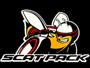 Dodge Scatpack Bee Steel Sign - Ver 2 (with Scatpack Text)