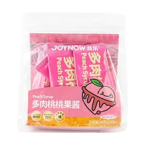 JILE Succulent Peach Jam 8 Packs 320g - Fruit Spread for Bread, Desserts, Milk Tea DIY