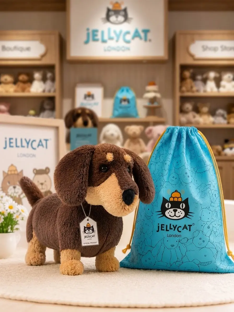 Official Jellycat Otto Sausage Dog Plush | In Stock USA | Limited Availability | Free Jellycat Gift Bag