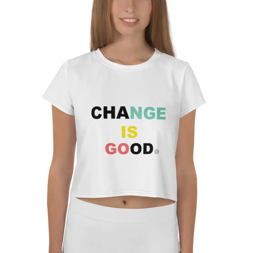 Change is Good Printed Cropped Tee