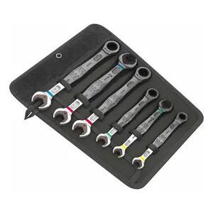 Wera Ratcheting Combination / Double Open-Ended Metric Wrenches (6 Piece)
