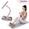 ZENROUS 2.0 Sit-up Pedal Resistance 4-Tube Set - Elasticity Bands, Adjustable Stretchable Straps, Velcro Closures, Anti-Slip Grip, Chafe-Free Pedals, Portable Exercise Equipment for Abdominal Crunch Assist, Posture Improvement