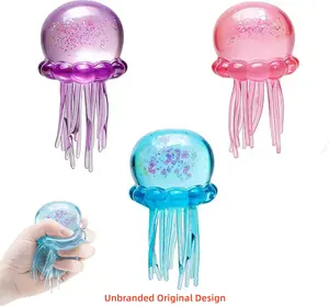 Soft Jelly Squeeze Stress Ball, dumpling squishy Gel-Filled Squeeze Ball, Stretchy Sensory Fidget Toy for Anxiety Relief, Soft Jelly Calming Toy, Perfect Easter Basket Stuffer, Mother's Day Gift, Birthday Party Favor, Classroom Reward for Kids & Adults