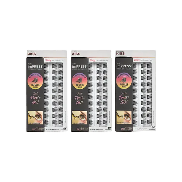imPRESS Press-On Falsies 3-Pack Wispy Clusters Bundle imPRESS Press-On Falsies 3-Pack Wispy Clusters Bundle