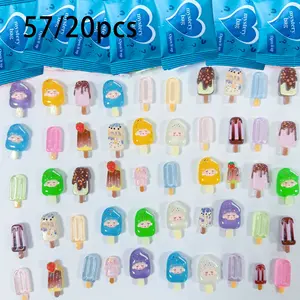 20pcs Ice Cream Accessories Summer Holiday Limited Edition Random Packaging Realistic Food Play DIY Creative Night Glow Resin Figurines Playful Figurines Glow In The Dark Figurine Set