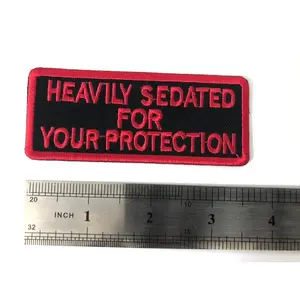 Heavily Sedated For Your Protection Biker Patch
