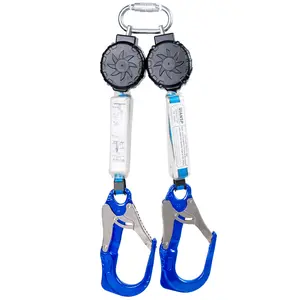 Self Retracting Lifeline Retractable Fall Arrest Construction Roofing/Fall Protection Retractable Safety Lanyard External Shock Absorber Fall Arrest Safety Durable Nylon Rope Heavy Duty