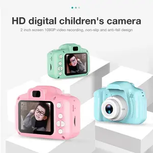 Bedazzled Camera Children's Digital Cameras 1080P HD Video Toys 2 Inch Color Display Outdoor SLR Camera Kid Toy for Birthday Gift Non-Slip Anti-Fall Design