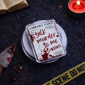 Talk M*rder To Me Guest Check Phone Grip, Thriller Quote Bookish Phone Holder, Guest Check Gift for Her, Dark Romance Book Griptok, Girlie Pop Socket