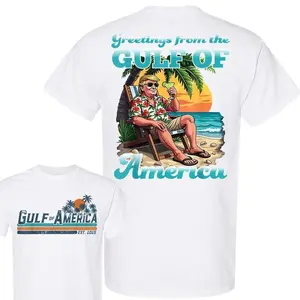 Greeting From The Patriotic Gulf Of USA America Retro Shirt, Gulf Of America Est 2025 Graphic Printed Classic Cotton Unisex Shirt, Full Size, Full Color, T-Shirt For Men And Women SM01