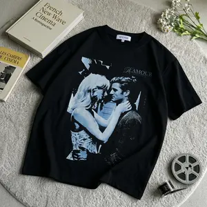 Vintage Romantic Couple Oversized Graphic Tee