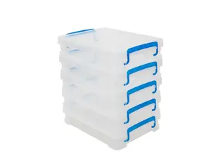 Super Stacker, Document Boxes, Clear, 5 Pack