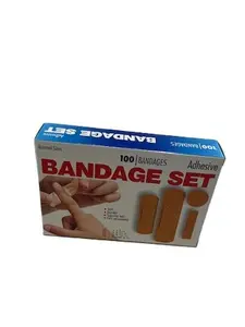 100- Piece Adhesive Bandage Assorted Sizes-First Aid Essential, Soft, Durable & Strong Hold Protection