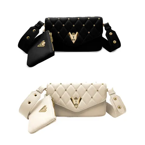 Valentino Orlandi Gold Metal Studded Crossbody