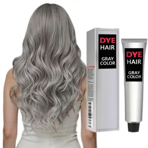 Natural Silver Gray Instant Hair Dye Cream, Unisex Long-lasting Herbal Haircare for All Hair Types, Mild Plant Haircare Gentle Permanent