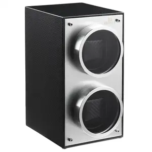 MOZSLY Double Watch Winder for Automatic Watches Slef Winding Box with Quiet Motor 12 Rotation Mode Setting Piano Painting