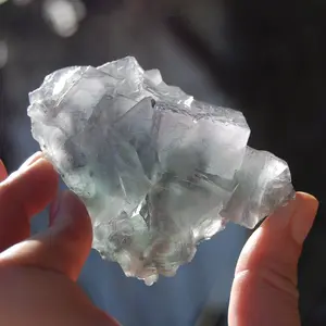 3.5in 199g Raw Cubic Fluorite Crystal Cluster