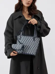 Tote Bag Unique Visual Conflict Mom Bag, Women's 2026 New Large Capacity Commute Handbag, High-End Ripple Basket Shoulder Bag, College Student School Bag
