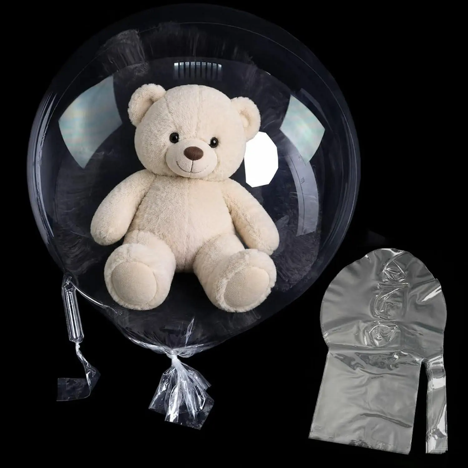 Clear Balloons For Stuffing, 26 Inch Large Big Extra Wide Mouth Bobo Balloon For Stuffing, Bulk Balloons Transparent Balloon For Valentine'S Day/Birthday/Baby Showers/Prom Party Decorations