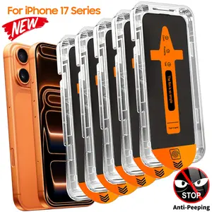 5pcs of Tempered Glass Screen Protectors Designed for The for Iphone 17 Pro Max, 17 Pro, 17 Air, And 17 Series. They Offer Anti-Spy Features, Full Coverage, Resistance to Fingerprints And Scratches