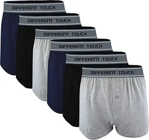 Knit Boxers Underwear | Exposed Waistband BIG & TALL | Men's (6 Pack)