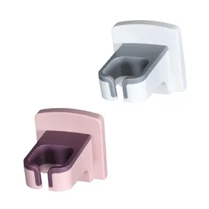 2 Counts Hair Dryer Holder, Hands Free Wall Mounted Self AdhesiveWithout Punching Blow Dryer Storage Rack, with Cord Organizer for Bathroom Countertop Random Color