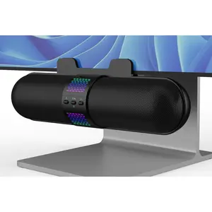 Speaker,  5.3/Wired USB A/C Connection, 6 RGB Light Modes, Gaming Soundbar for PC/Laptop/Desktop, USB A/C Adapter, Loud Sound, Easily Clamps to , Convenient Controls