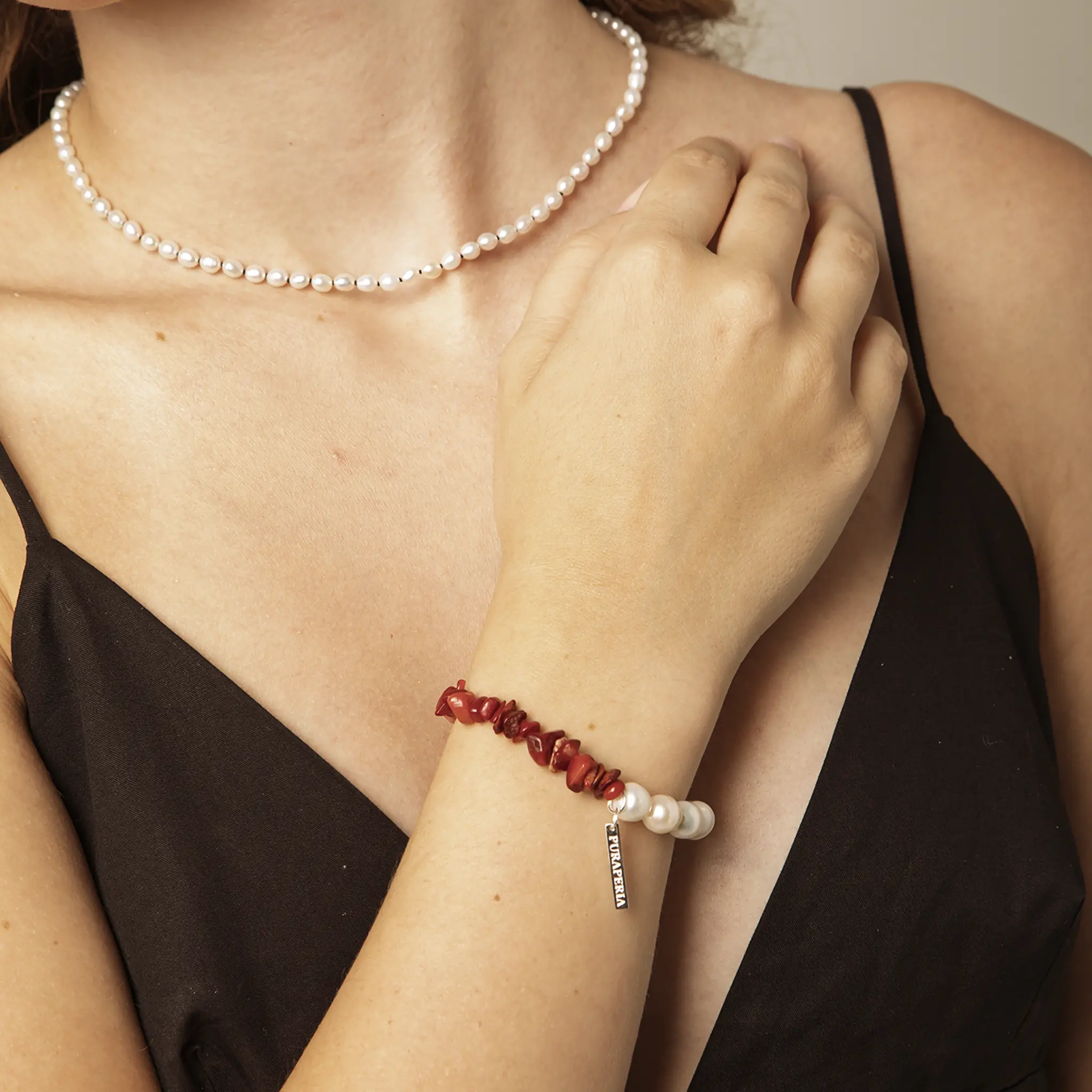Coral Coast Bracelet - Autumn Limited Edition | Red Coral & Pearl Jewelry