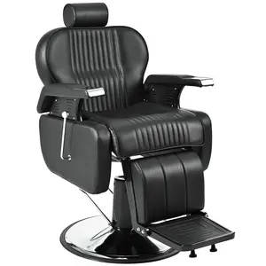 Heavy Duty Reclining Barber Chair,All Purpose Hydraulic Recline Barber Chair Salon Beauty Styling Chair360° Swivel&Height Adjustable,for Barber Shop & Beauty Salon,Spa Tattoo Styling Equipment,Black