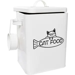 Dog and Cat Food Storage Container, Farmhouse Pet Food Containers with Lid and Dry Food Scoop, Durable Airtight Great Gift for Pet Owners
