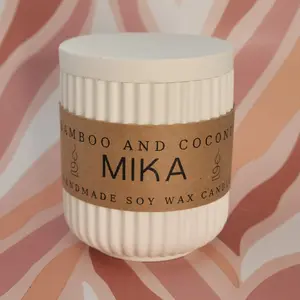 Mika Candles -Eco-Friendly candles with Wood Wick and Soothing Fragrances for Relaxation and Scented Decor