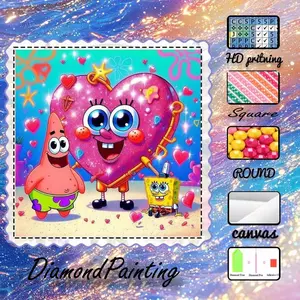 5D-DIY, high-grade velvet canvas, diamond art, diamond painting, ocean world, pink heart shape. AB diamonds, fairy dust diamonds, crystal diamonds, perfect home decor, handmade diamond art painting kit, special craft diamond art kit.