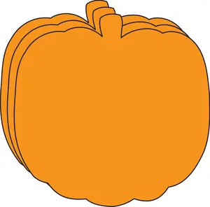 SHAPES ETC. Large Single Color Cut-Out Orange Pumpkin 31pcs 5.5-inch Halloween Classroom Decorations Fall Bulletin Boards Kids Crafts Vivid Acid-Free Construction Paper