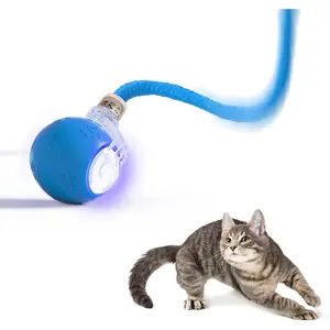 Interactive  Ball  - Motion Activated, RGB Lighting, 3 Motion Modes-Automatic  Ball for Bored Indoor Cats(Blue)