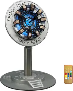 Arc Reactor Style LED Desk Lamp with Remote Control, Rechargeable RGB Night Light, Color Changing Ambient Table Lamp for Bedroom, Gaming Room & Desk Decor