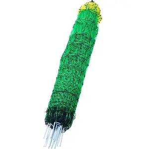 VEVOR Electric Fence Netting, 48 Hx 168' L, PE Net Fencing Kit with Posts Double-Spiked Stakes, Utility Portable Mesh for Chickens, Ducks, Geese, Rabbits, Used in Backyards, Farms, and Ranches