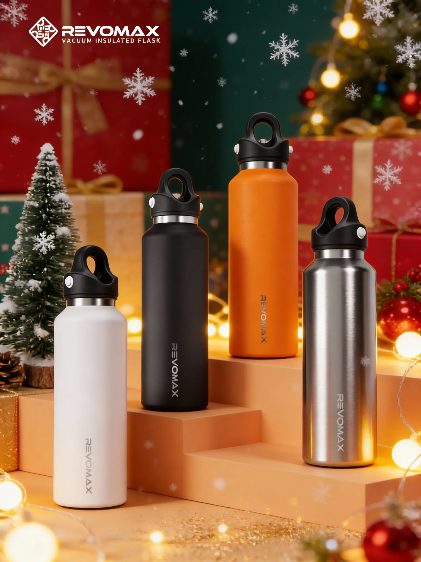 Christmas Gifts Revomax 20oz/32oz Insulated Water Bottle Yellow One-Hand Open Design Vacuum Stainless Steel Leakproof BPA Free Portable Flask for Sports School Travel Gym rooster humor meme cup