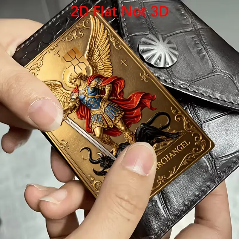 Saint Michael Archangel Card Skin for Credit & Debit Cards, Christian Angel Card Sticker, Faith Wallet Accessory