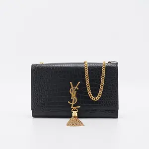 Pre-owned Yves Saint Laurent leather Shoulder Bags Embossed Kate Tassel Wallet On Chain MM Shoulder Bag BGP223699