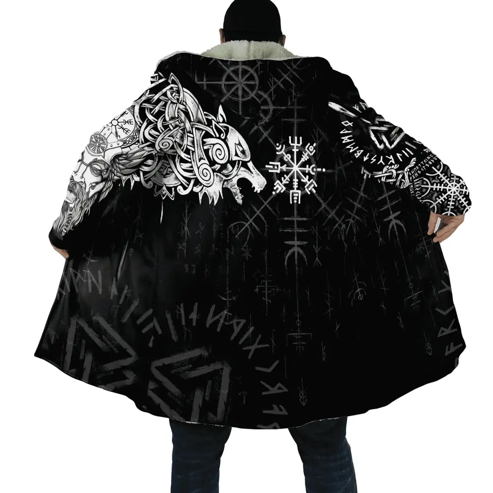 Fleece hooded cloak 9