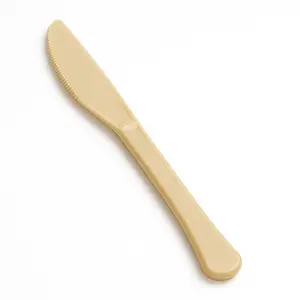 Elegant Gold Plastic Knife - Solid Color Collection - 7.5 in.
