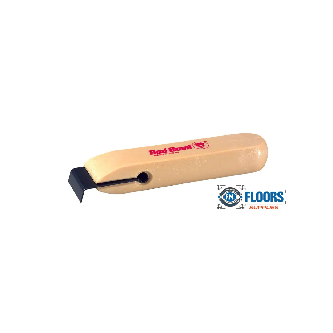 Red Devil 1" Wood Scraper with Heavy-Duty Plastic Handle, 1in (2.5cm) Single Edge for Cornices, Furniture, Removes Finish