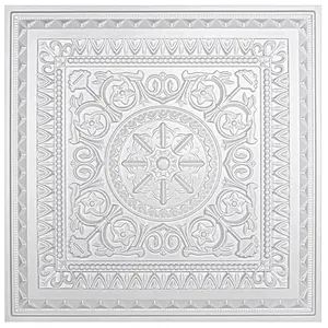 Drop Ceiling Tiles, Glue up Ceiling Tiles, 2'x2' Plastic Sheet in White (12-Pack, 48 Sq.ft)