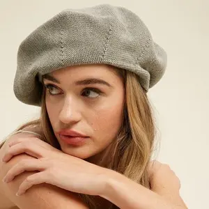 Classic Slouchy Knit Beret Hat - Unstructured Fit