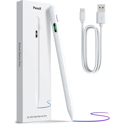 Stylus Pen for iPad Fast Charge with Palm Rejection Tilt Sensitivity Active Touch Screen Pencil Compatible with iPad 6/7/8/9/10th Generation,iPad Pro 12.9"& 11", iPad Air3/4/5,iPad mini5/6 Tablet Accessories