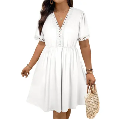 short sleeve plus size graduation dress Amazon.com: Pinup Fashion Women Plus Size Dresses for Wedding Guest Black Graduation Summer Wrap V Neck Casual Knee Length Ruffle A Line Dress : Clothing, Shoes & Jewelry