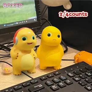 2/4PCS “I Won't Give In” / Headphone Nailong Dragon Squeeze Toy–Stress-Relief Tool, Venting Tool,Internet-Famous Cute and Funny Gift, Tilted-Head Nailong “I Won't Give In” Squeeze Toy – Slow-Rebound Stress-Relief and Venting Tool,Stress-Relief Plush