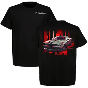 Challenger Muscle Car Graphic T-Shirt – American Performance Street Racing Tee, Classic Muscle Car Lover Shirt, High Speed Car Enthusiast Gift